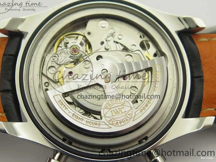 MIROTIME 0320 Portuguese Chrono SS ZF 1:1 Best Edition Gray Dial SS On Black Leather Strap A ZipUp 7215